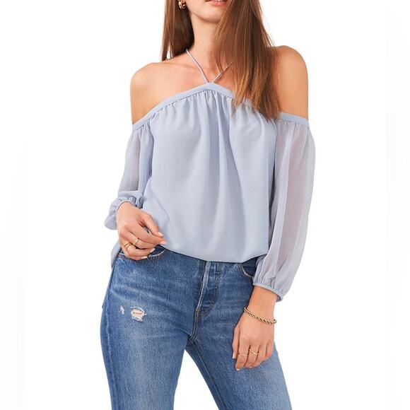 1. STATE WOMEN'S HALTER NECK OFF-THE-SHOULDER BLOUSE WOMEN PLUS SIZE 3X NEW - Picture 1 of 9